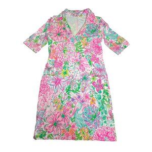 Lilly Pulitzer Shift Dress Small Paradise Found Print UPF 50 Stretch Resort